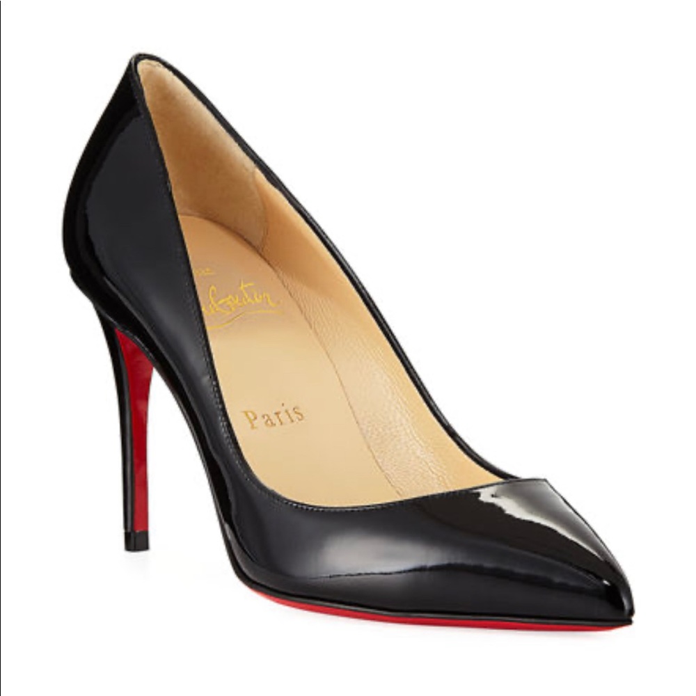 Christian Louboutin Black Patent Red Sole Pump - Picture 2 of 5